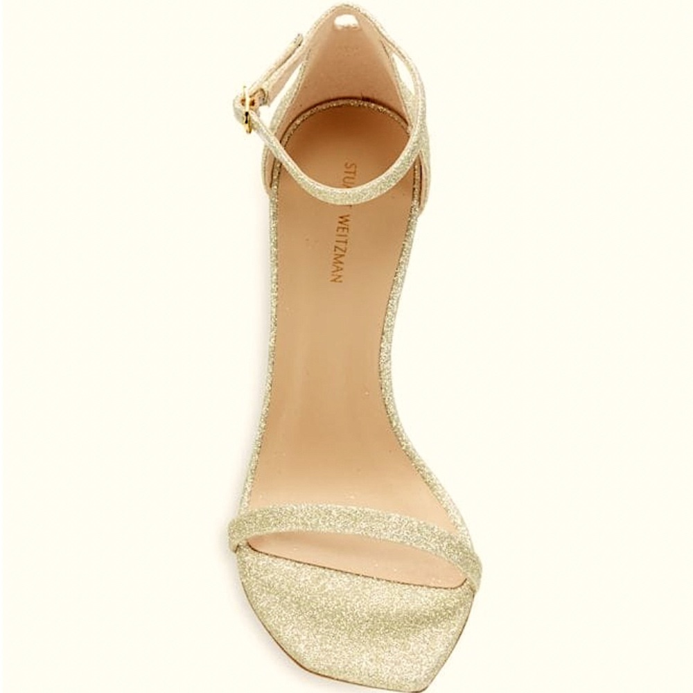 Stuart Weitzman Angelina Glitter Sandles 8.5 / 39 NIB